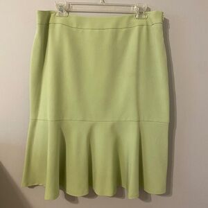Lime green knee length skirt size 12